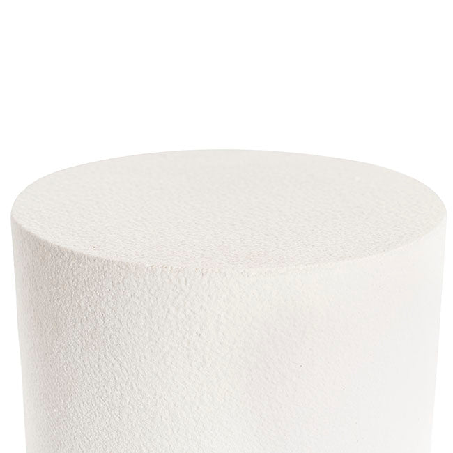 Fibreglass Plinth Round Limestone White (33cmDx41cmH)