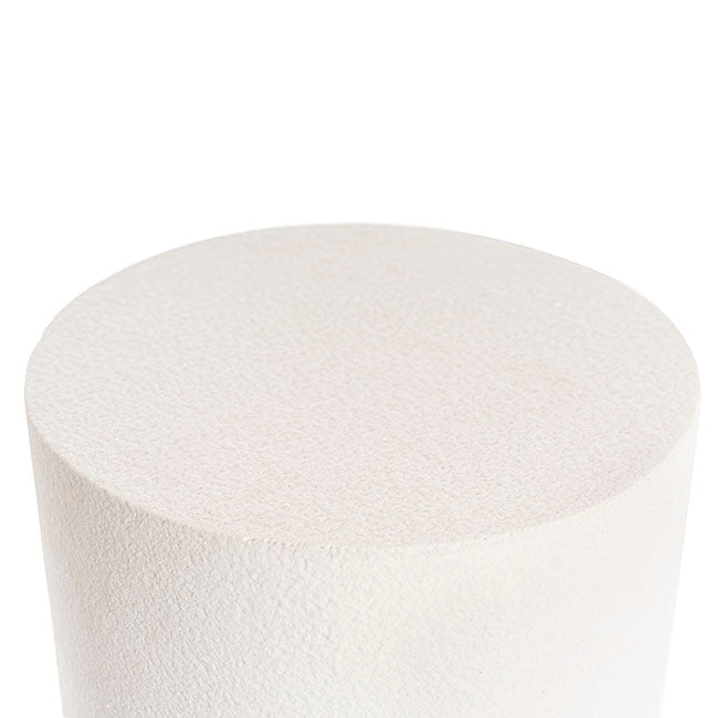 Fibreglass Plinth Round Limestone White (33cmDx41cmH)