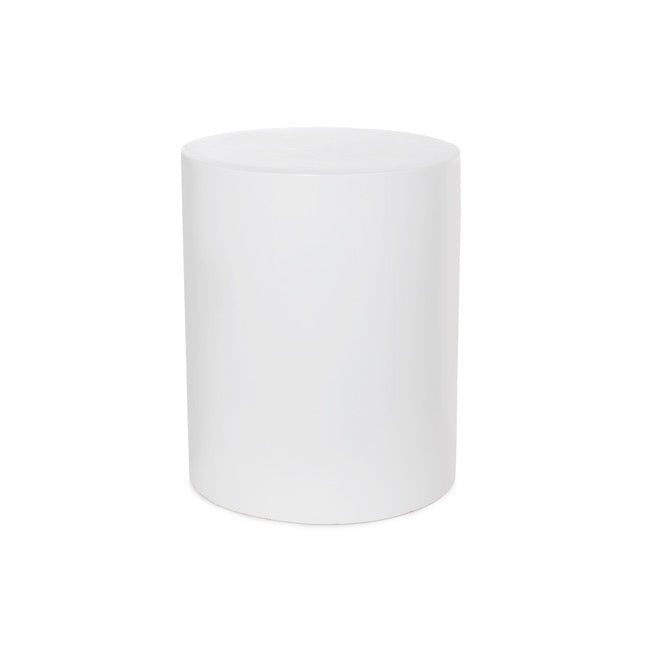 Fibreglass Plinth Round Gloss White (33cmDx41cmH)