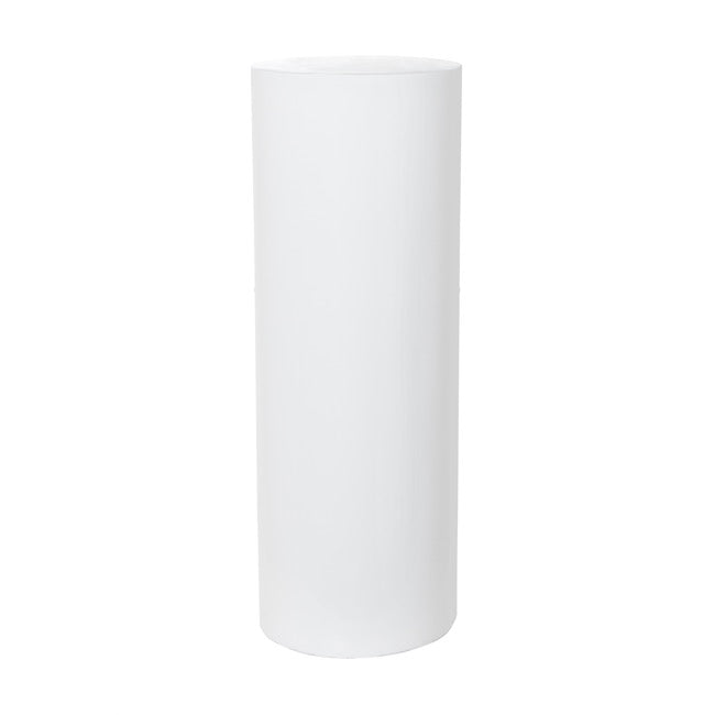Fibreglass Plinth Round Gloss White (33cmDx91cmH)