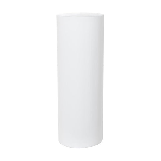 Fibreglass Plinth Round Gloss White (33cmDx91cmH)