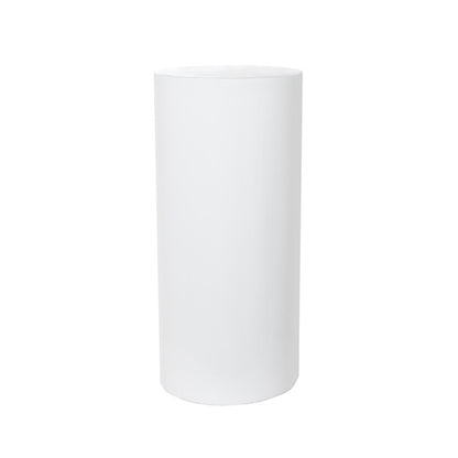Fibreglass Plinth Round Gloss White (33cmDx71cmH)