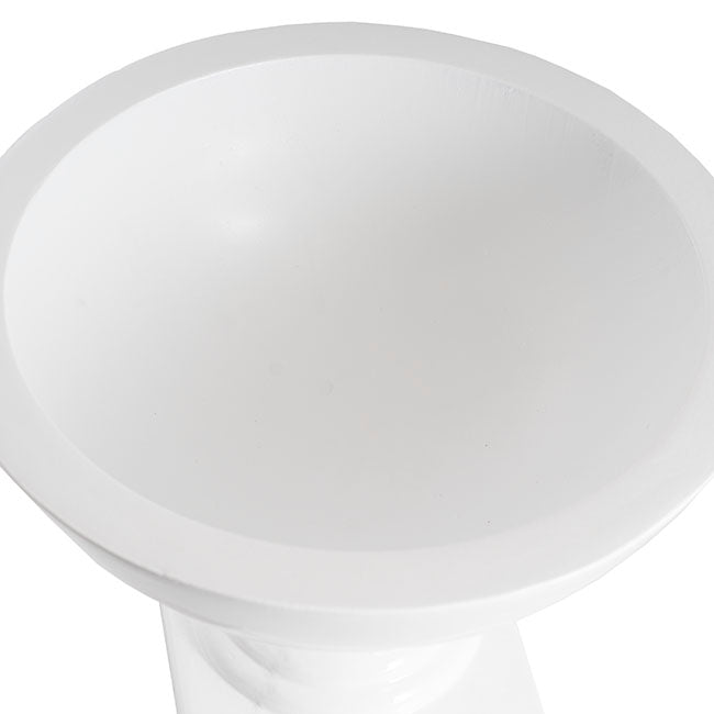 Garden Fibreglass Urn Gloss White (41cmDx32.5cmH)