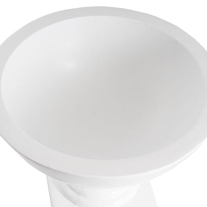 Garden Fibreglass Urn Gloss White (41cmDx32.5cmH)