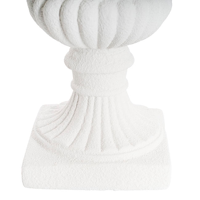 Grecian Fibreglass Urn Limestone White (36cmDx50cmH)