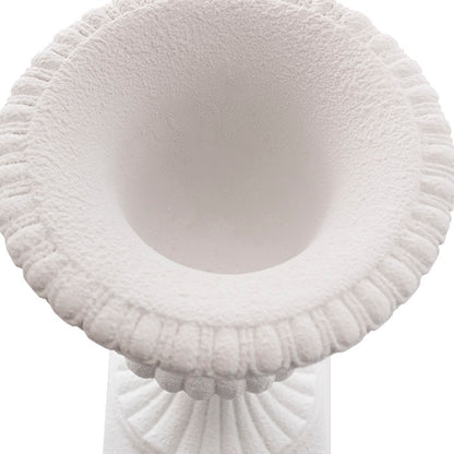 Grecian Fibreglass Urn Limestone White (36cmDx50cmH)