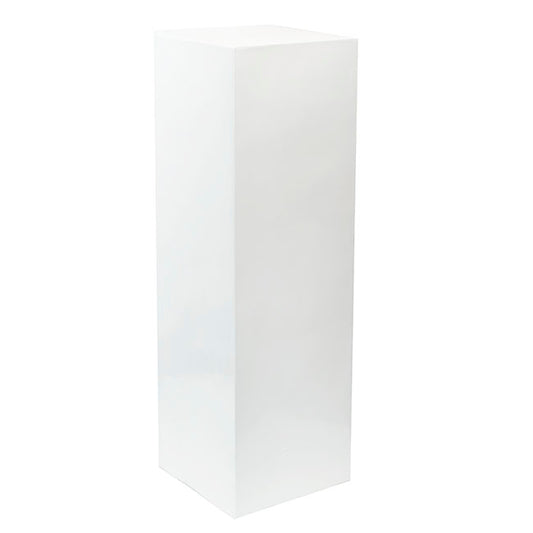 Fibreglass Plinth Square Gloss White (38x38x121cmH)