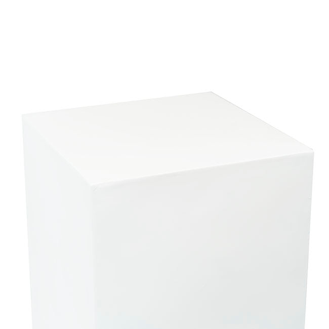 Fibreglass Plinth Square Gloss White (38x38x121cmH)