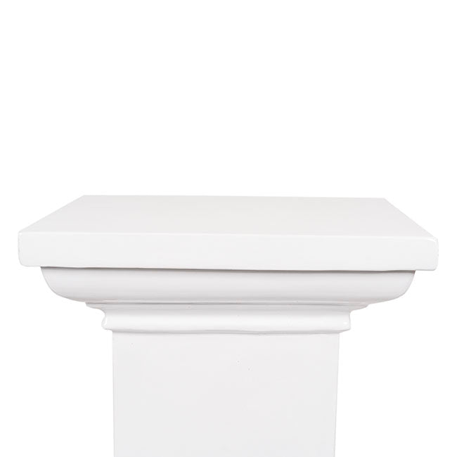 Fibreglass Square Pedestal Gloss White (46x46x83cmH)