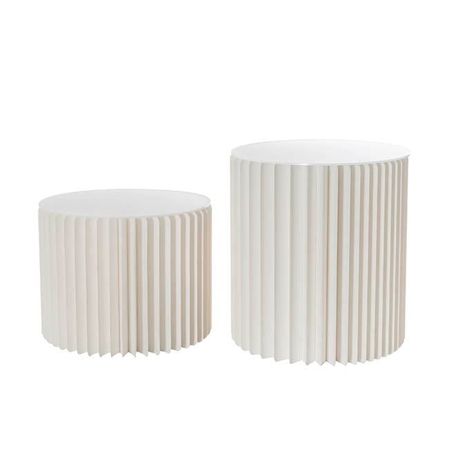Elite Foldable Paper Riser Set 2 White (31Dx25cmH & 35cmH)