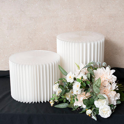 Elite Foldable Paper Riser Set 2 White (31Dx25cmH & 35cmH)