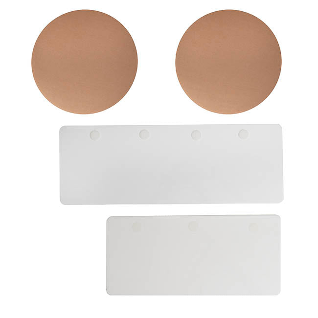 Elite Foldable Paper Plinth Set 2 White (31Dx35cmH & 45cmH)