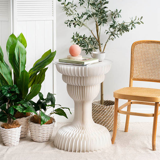 Elegant Foldable Paper Plinth White (50Dx70cmH)