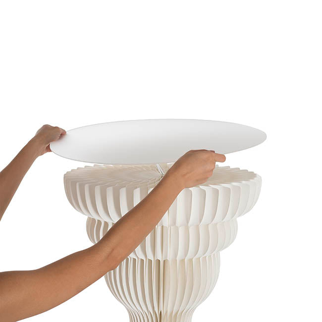 Elegant Foldable Paper Plinth White (50Dx70cmH)