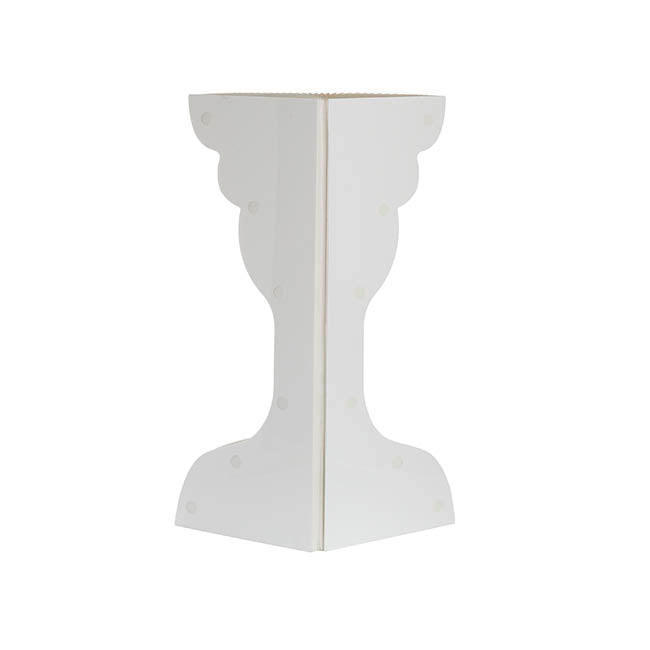 Elegant Foldable Paper Plinth White (50Dx70cmH)