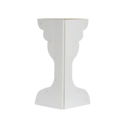 Elegant Foldable Paper Plinth White (50Dx70cmH)