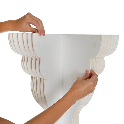 Elegant Foldable Paper Plinth White (50Dx70cmH)
