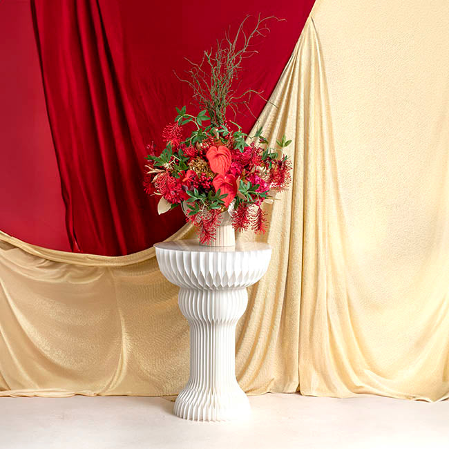 Elegant Foldable Paper Classic Plinth White (65Dx90cmH)