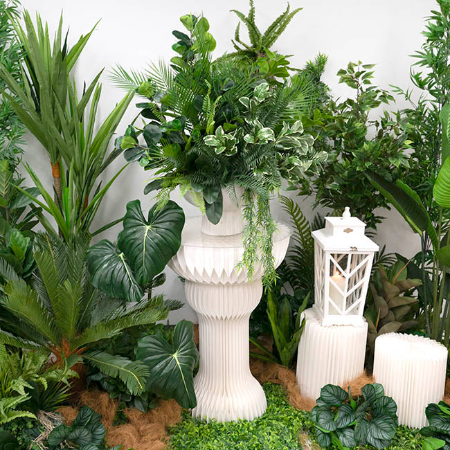 Elegant Foldable Paper Classic Plinth White (65Dx90cmH)