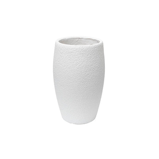 Fibreglass Round Planter Pot Matte White (26x42cmH)