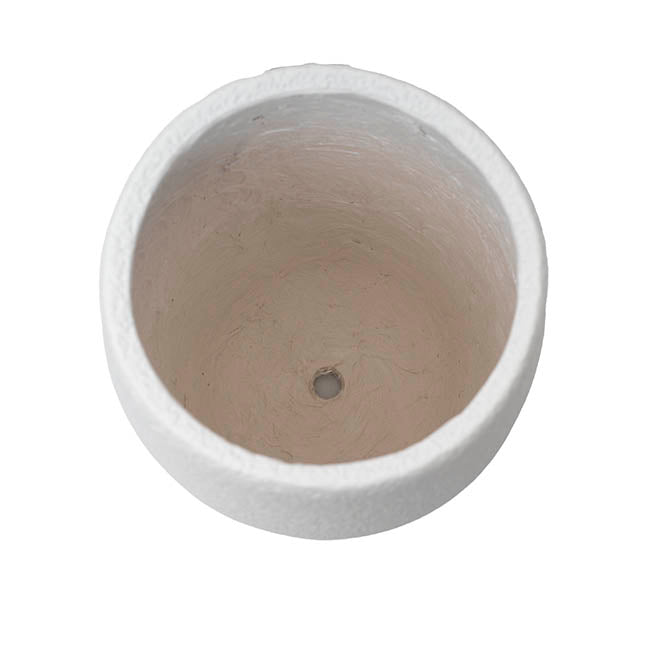 Fibreglass Round Planter Pot Matte White (26x42cmH)