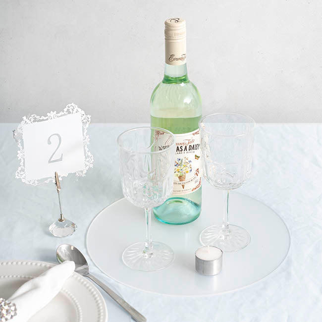 Frosted Acrylic Plates Pack 2 Clear (30cmDx0.03cmH)