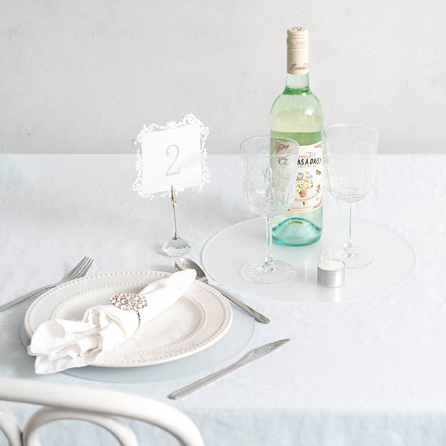 Frosted Acrylic Plates Pack 2 Clear (30cmDx0.03cmH)