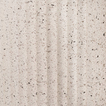Fibreglass Fluted Round Plinth Dotted Cream (40x100cmH)