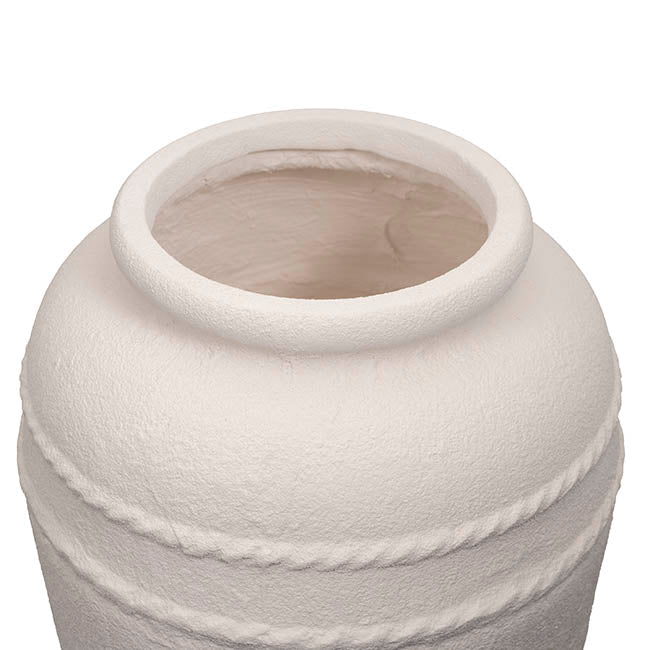 Fibreglass Roman Planter Limestone White (46x65cmH)