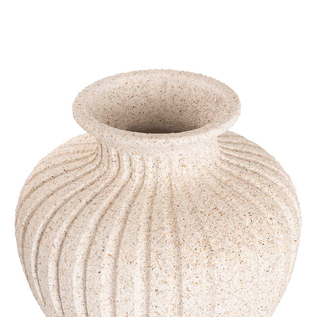 Fibreglass Amelia Vase Limestone Sand (35x34cmH)