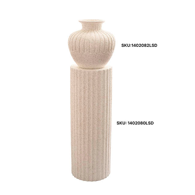 Fibreglass Amelia Vase Limestone Sand (30x34cmH)