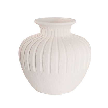 Fibreglass Amelia Vase Limestone White (35x34cmH)