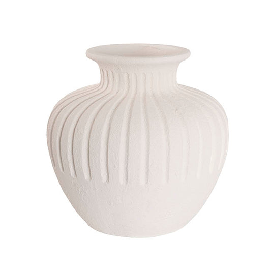 Fibreglass Amelia Vase Limestone White (35x34cmH)