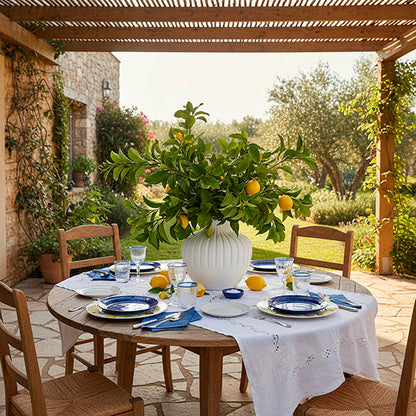 Fibreglass Amelia Vase Limestone White (35x34cmH)