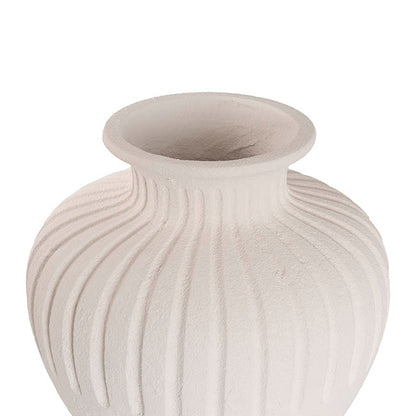 Fibreglass Amelia Vase Limestone White (35x34cmH)