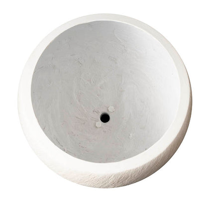 Fibreglass Egg Cup Design Planter Matte White (35x35cmH)