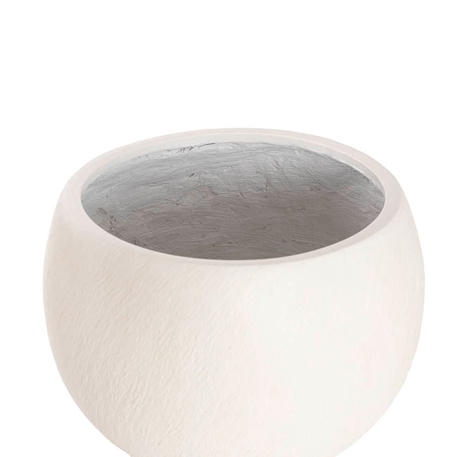 Fibreglass Large Round Planter Matte White (38x28cmH)