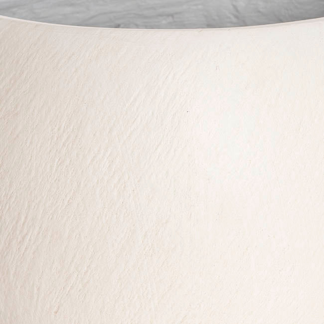Fibreglass Large Round Planter Matte White (38x28cmH)