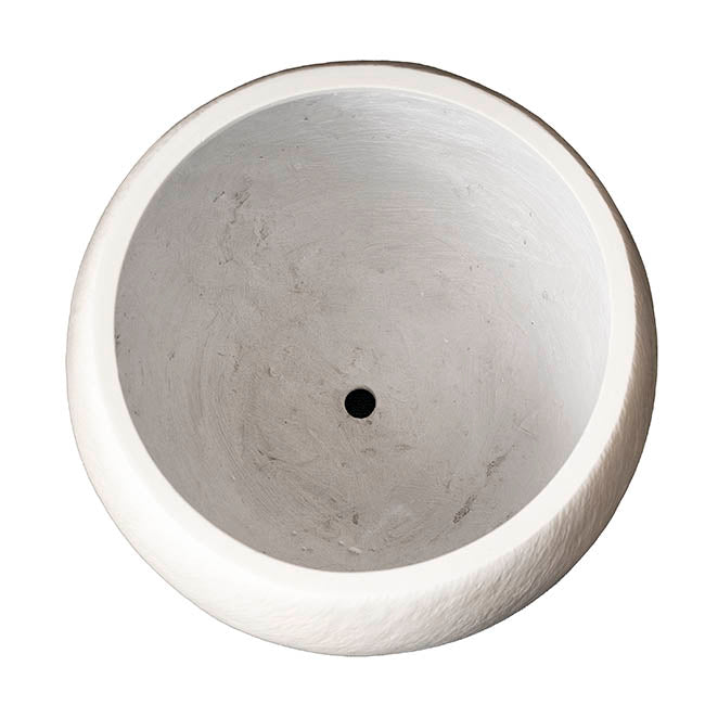 Fibreglass Large Round Planter Matte White (38x28cmH)