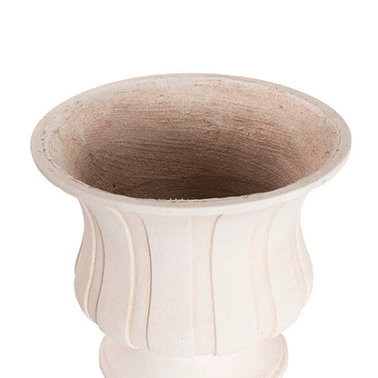 Roman Cement Urn Pot Limestone White (38x32.5cmH)
