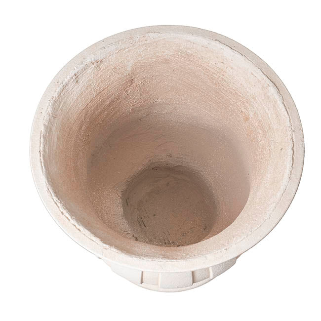 Roman Cement Urn Pot Limestone White (38x32.5cmH)