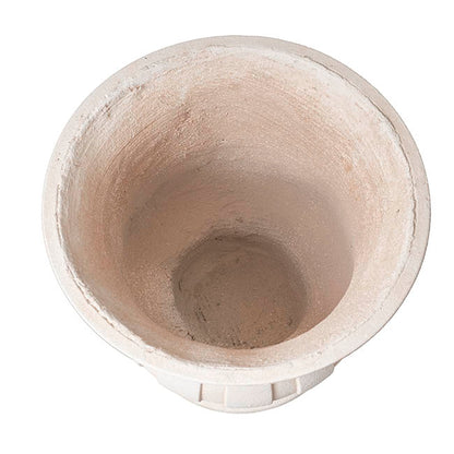 Roman Cement Urn Pot Limestone White (38x32.5cmH)