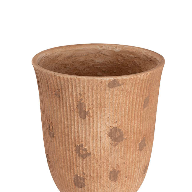 Antique Resin Urn Vase Rustic Brown (25.5x47cmH)