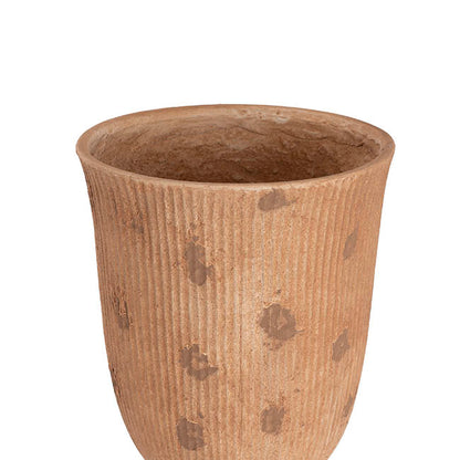 Antique Resin Urn Vase Rustic Brown (25.5x47cmH)