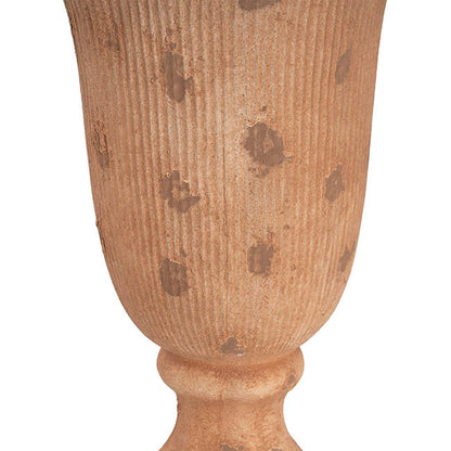 Antique Resin Urn Vase Rustic Brown (25.5x47cmH)