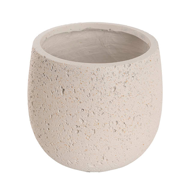 Garden Round Planter Pot Set 3 Distressed White (41cmH)