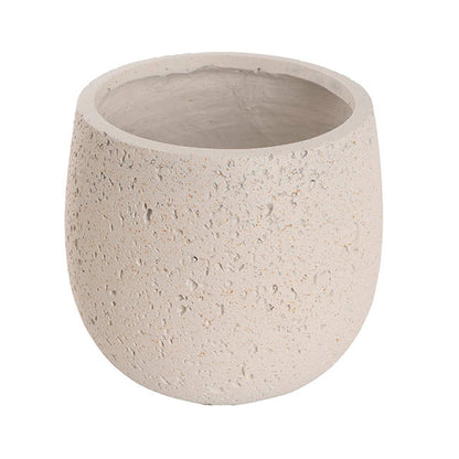 Garden Round Planter Pot Set 3 Distressed White (41cmH)