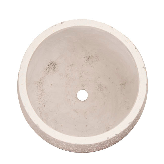 Garden Round Planter Pot Set 3 Distressed White (41cmH)