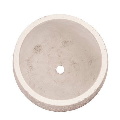 Garden Round Planter Pot Set 3 Distressed White (41cmH)