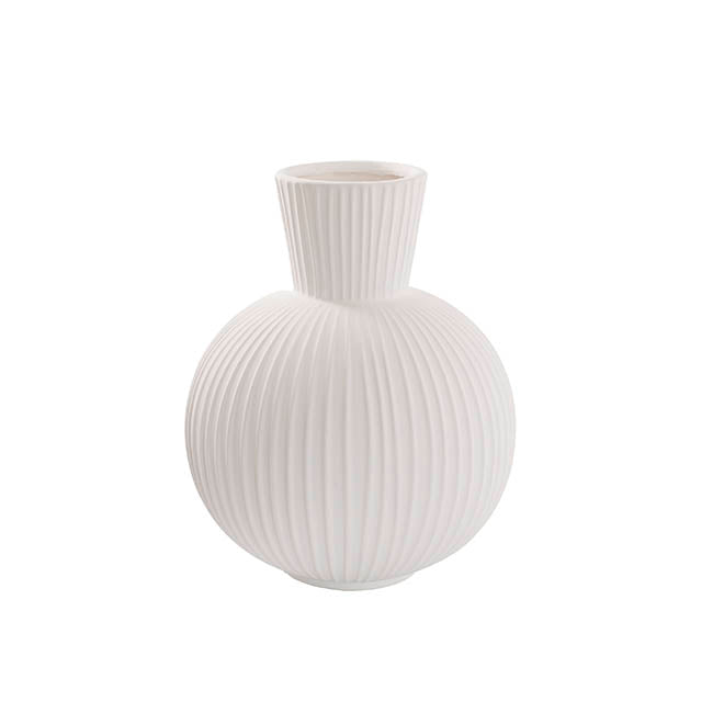 Nordic Resin Vase White (21.5x28cmH)
